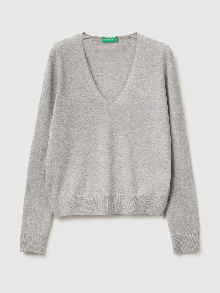 V NECK SWEATER L/S Women image number 4